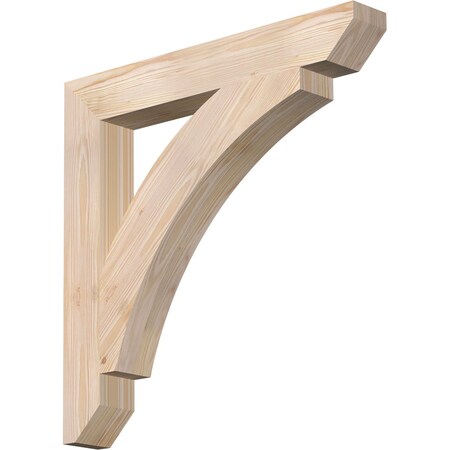 Ekena Millwork Thorton Slat Smooth Bracket, Douglas Fir, 3 1/2"W x 26"D x 26"H BKT04X26X26THR06SDF